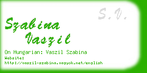 szabina vaszil business card